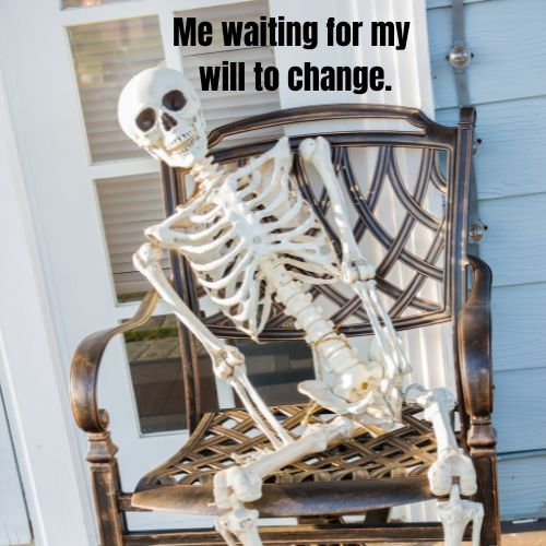 Me waiting for my will to change. 3 brutal lessons about health I learned as a wellness practitioner.