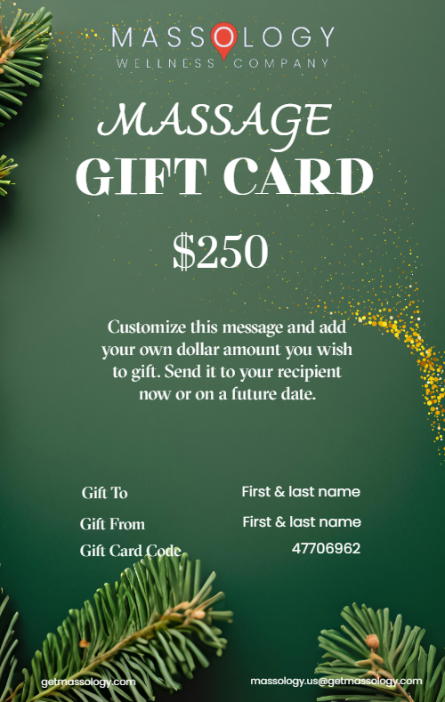Green Christmas Branches Gift Card