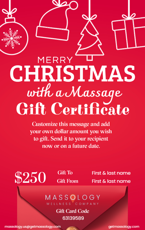 Hanging Presents Red Christmas Gift Card