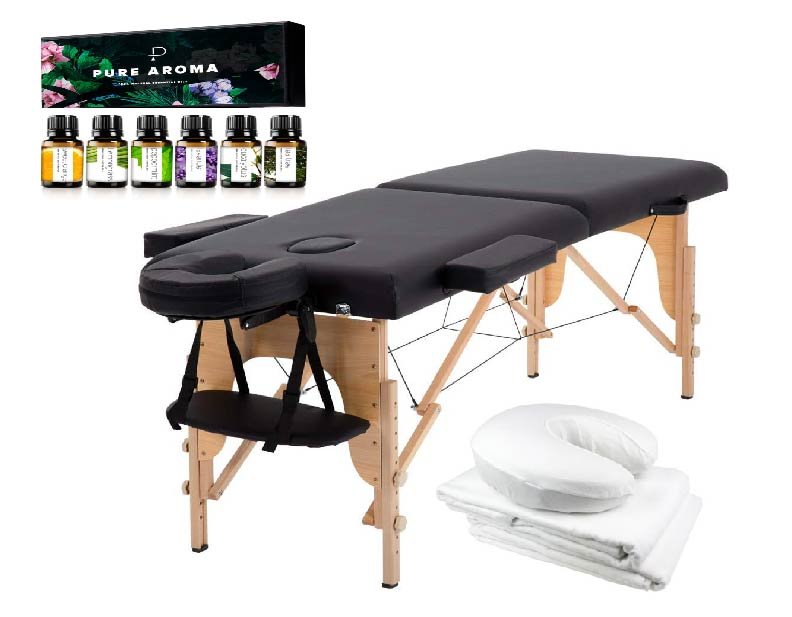 Massage Table, Sheets & Essential Oil Package